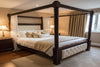 Chȁr Minȁr 4 Poster King Size Bed with 2 Side Tables