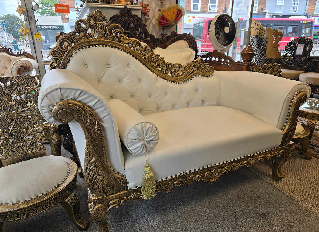 Dewan -e- Ayan Chaise (Golden Antique)