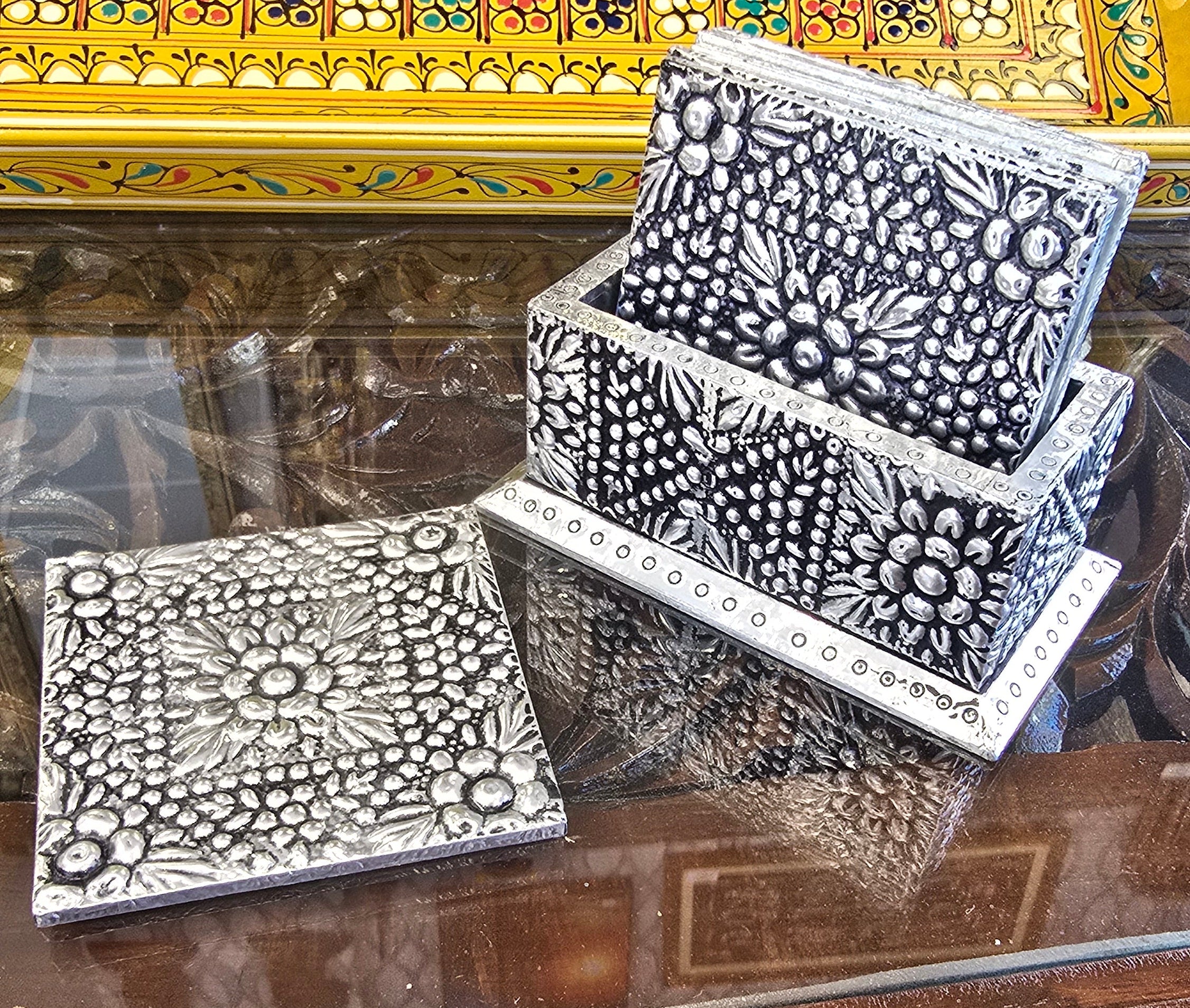 Hand Painted Coaster Set image 1