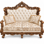 Akbar Imperial 2 seater — Bleach Double Tone — Cream / Beige fabric