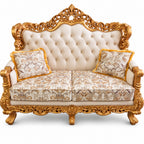 Akbar Imperial 2 seater — Pure Gold — Ivory / Champagne fabric