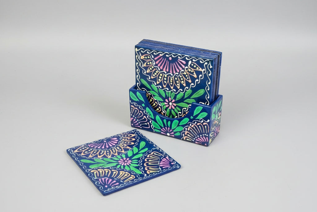Hand Painted Coaster Set image 2