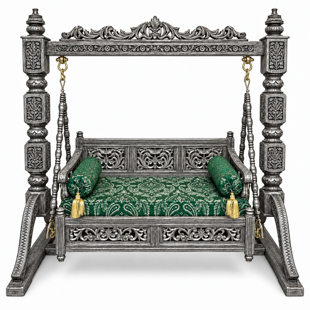 FB 2 Seater Jhoola — Silver Antique