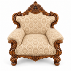 France Royal 1 seater — Natural Double Tone — Warm Beige / Champagne fabric