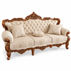 France Royal 3 seater — Natural Double Tone — Warm Beige / Champagne fabric