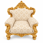 France Royal 1 seater — Pure Gold — Ivory / Champagne fabric