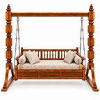 PLAIN 3 Seater Jhoola – Bleach Double Tone – matching cushion set