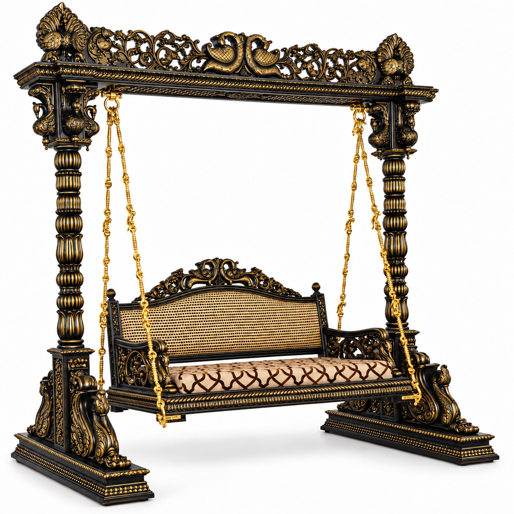 MOOR 3 Seater Jhoola – Black Gold