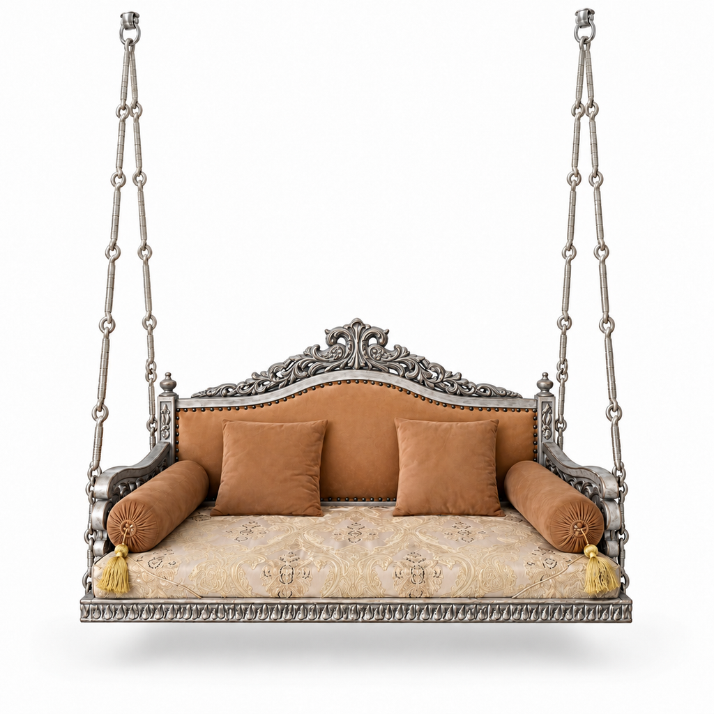 MOOR Ceiling Jhoola – Silver Antique