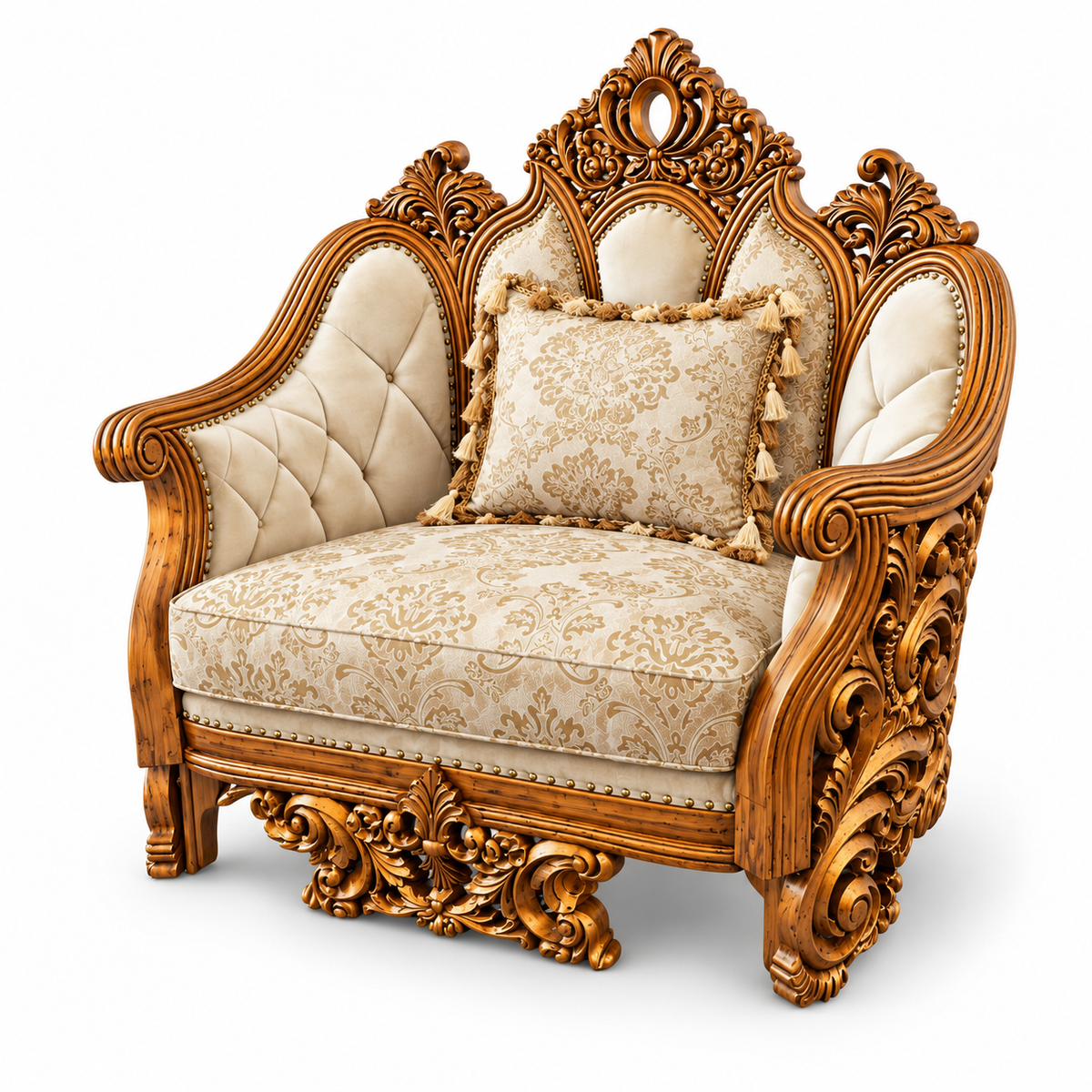 NUR Luxe — Single seater — Bleach Double Tone — Cream / Beige; design visualisation