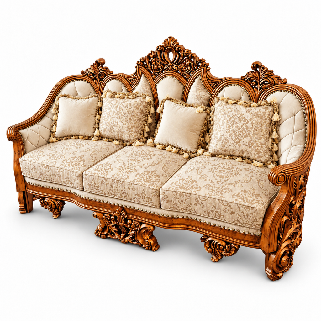 NUR Luxe — Three Seater — Bleach Double Tone — Cream / Beige; design visualisation