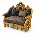 NUR Luxe — Single seater — Golden Antique — Charcoal / Gold; design visualisation