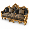 NUR Luxe — Three Seater — Golden Antique — Charcoal / Gold; design visualisation