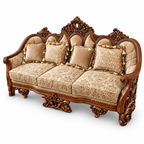 NUR Luxe — Three Seater — Natural Double Tone — Warm Beige / Champagne; design visualisation