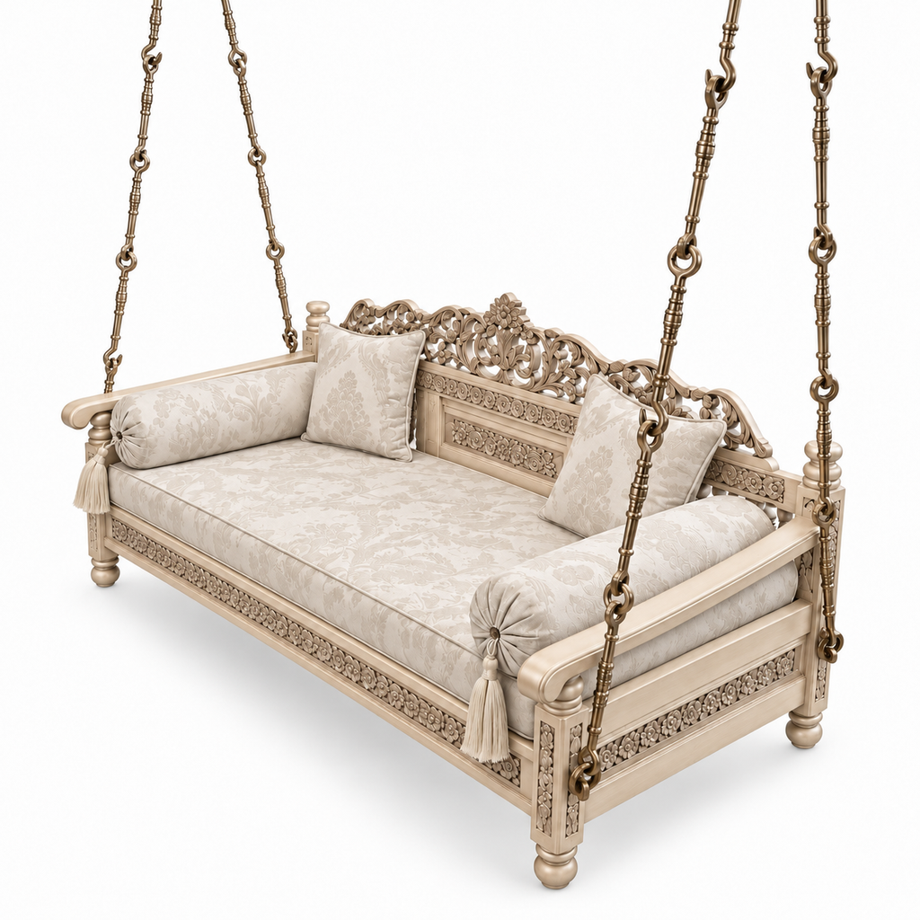 REG Ceiling Jhoola – Bleach Double Tone with matching cushion set