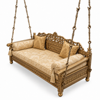 REG Ceiling Jhoola – Golden Antique with matching cushion set