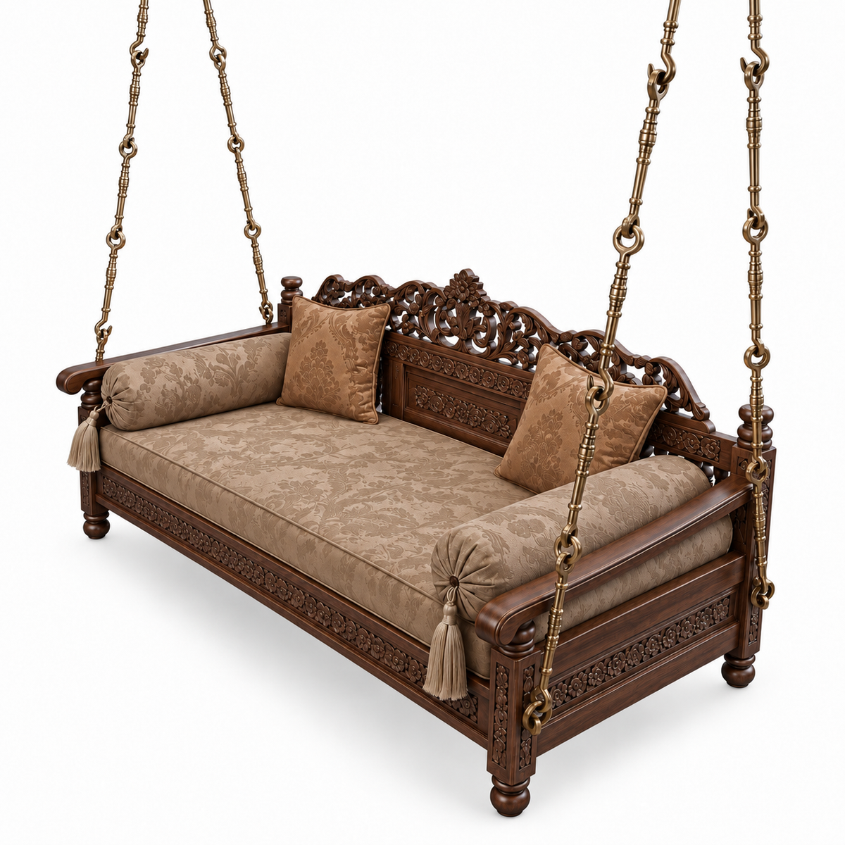REG Ceiling Jhoola – Walnut with matching cushion set