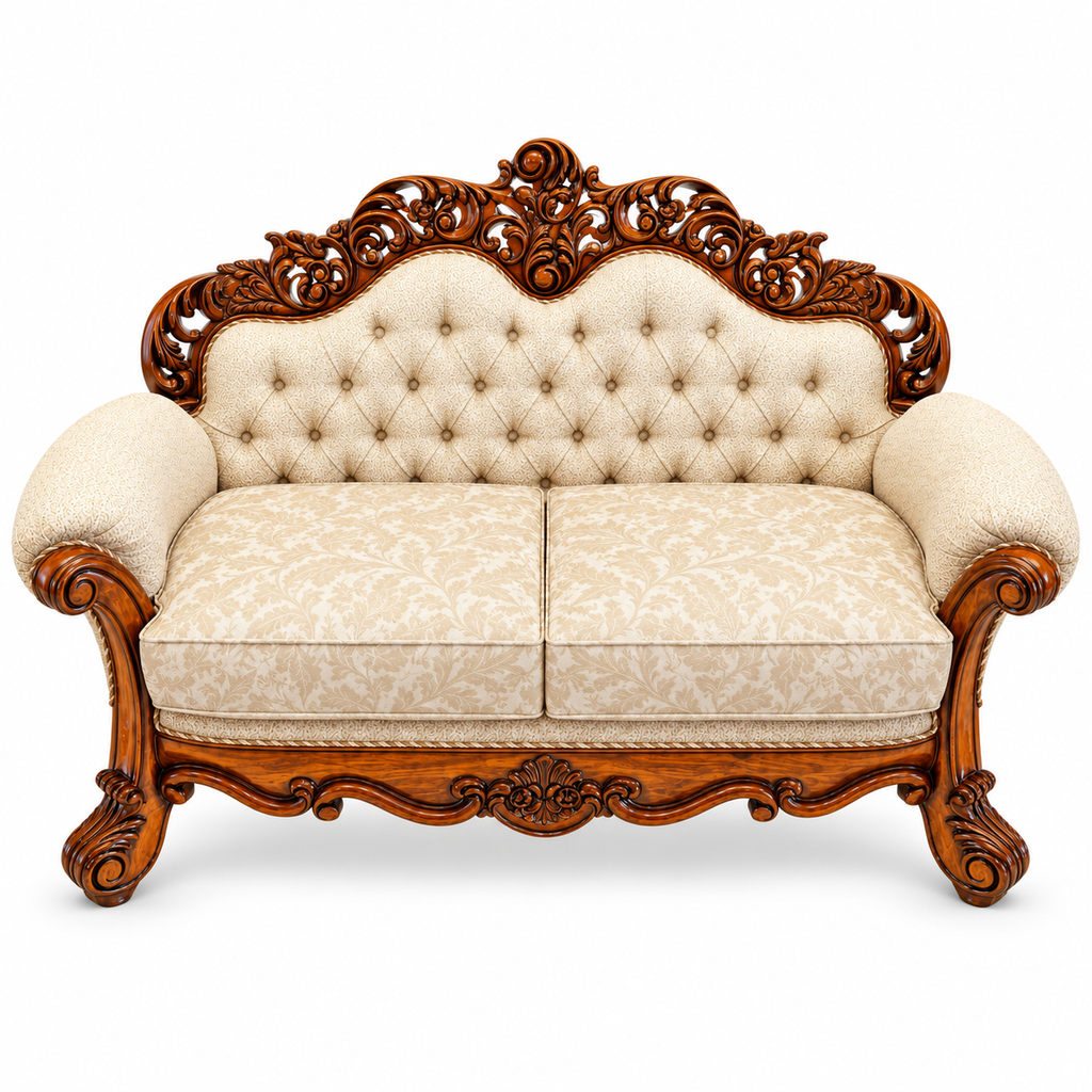 Sahara Prestige — Two Seater — Bleach Double Tone — Cream / Beige; finish visualisation