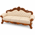 Sahara Prestige — Three Seater — Bleach Double Tone — Cream / Beige; finish visualisation