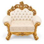 Sahara Prestige — Single seater — Pure Gold — Ivory / Champagne; finish visualisation