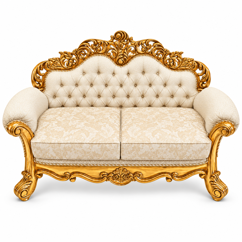Sahara Prestige — Two Seater — Pure Gold — Ivory / Champagne; finish visualisation