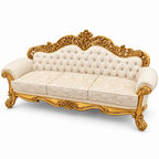 Sahara Prestige — Three Seater — Pure Gold — Ivory / Champagne; finish visualisation
