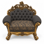 Sahara Prestige — Single seater — Golden Antique — Charcoal / Gold; finish visualisation