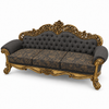 Sahara Prestige — Three Seater — Golden Antique — Charcoal / Gold; finish visualisation