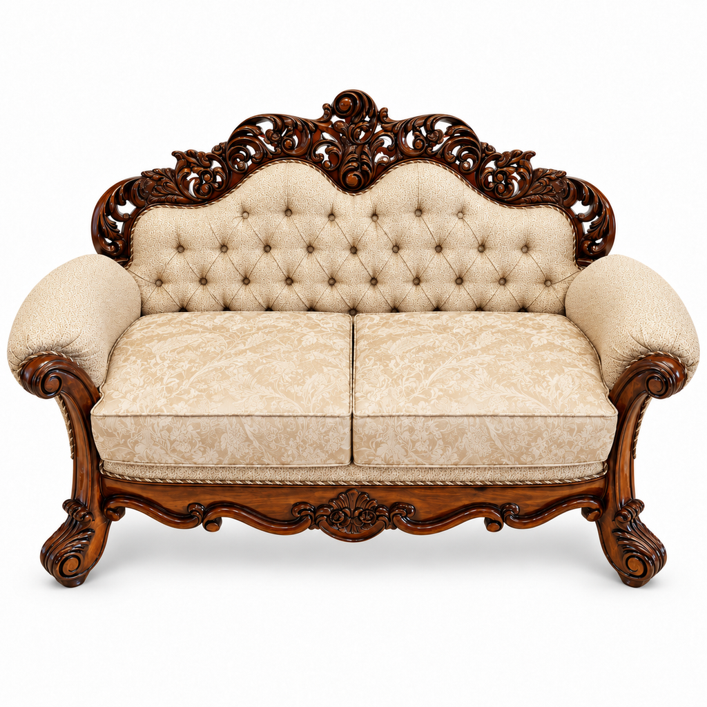Sahara Prestige — Two Seater — Natural Double Tone — Warm Beige / Champagne; finish visualisation