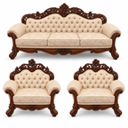 Sahara Prestige — 3+1+1 Bundle — Natural Double Tone — Warm Beige / Champagne; finish visualisation