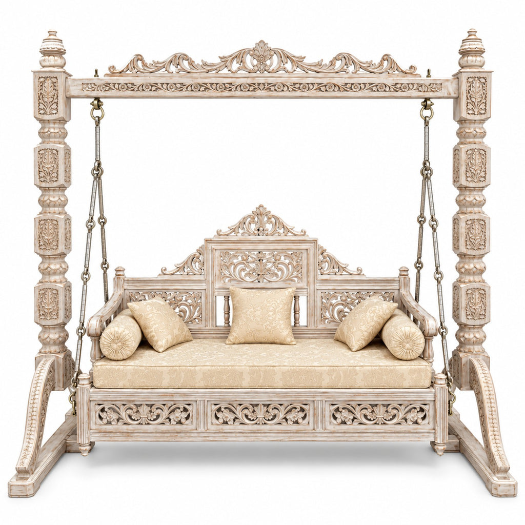 SD 3 Seater Jhoola – White Gold