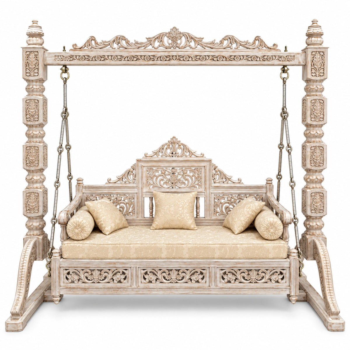SD 3 Seater Jhoola – White Gold