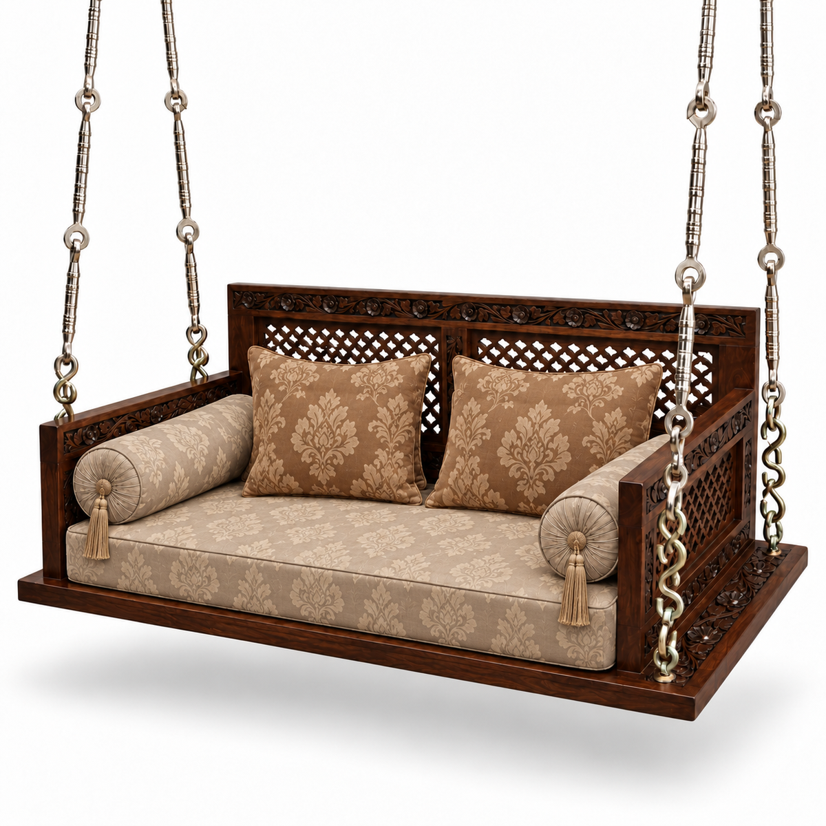 SD01 Ceiling Jhoola – Walnut – matching cushion set