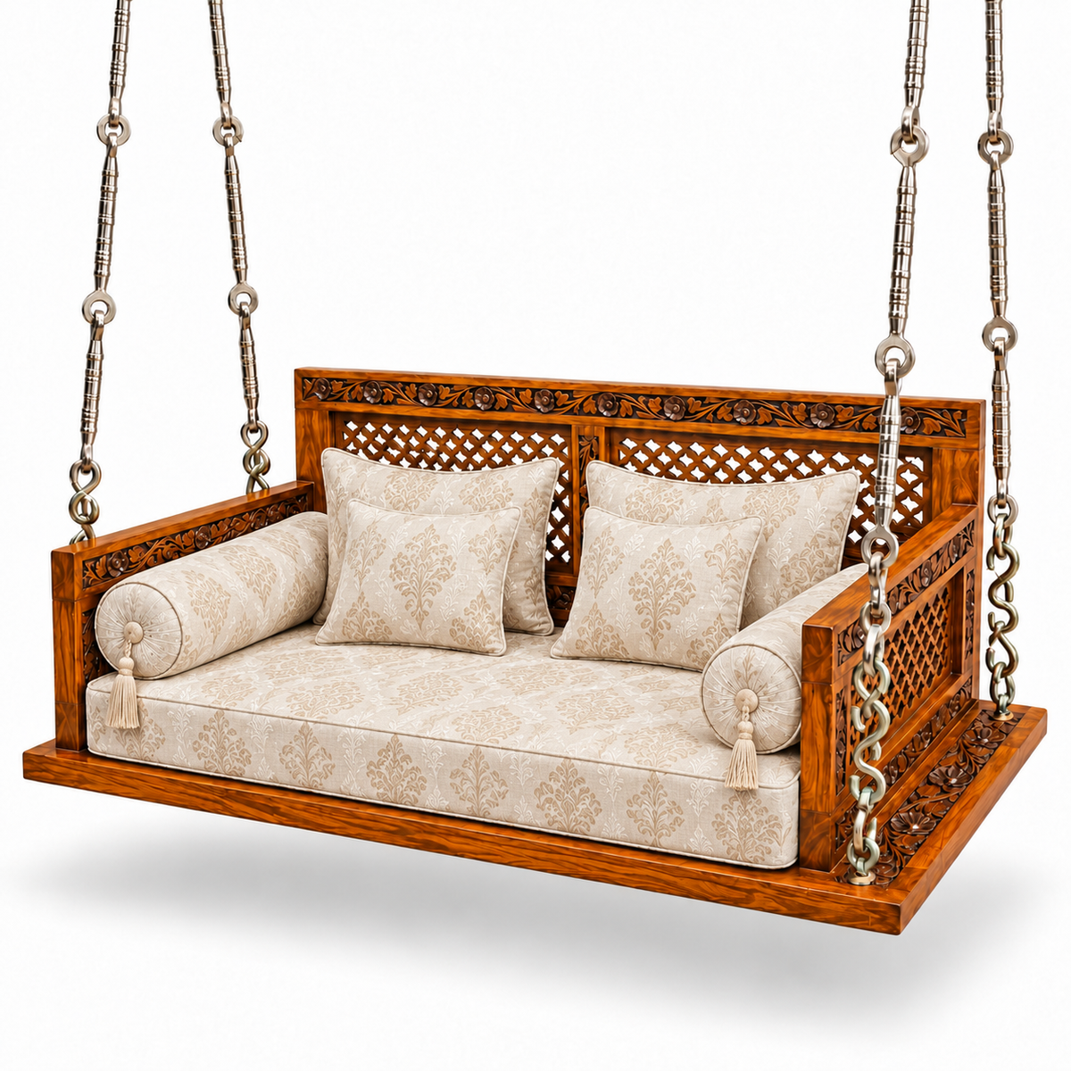SD01 Ceiling Jhoola – Bleach Double Tone – matching cushion set