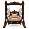 SD Single Seater Jhoola – Natural Double Tone – matching cushion set