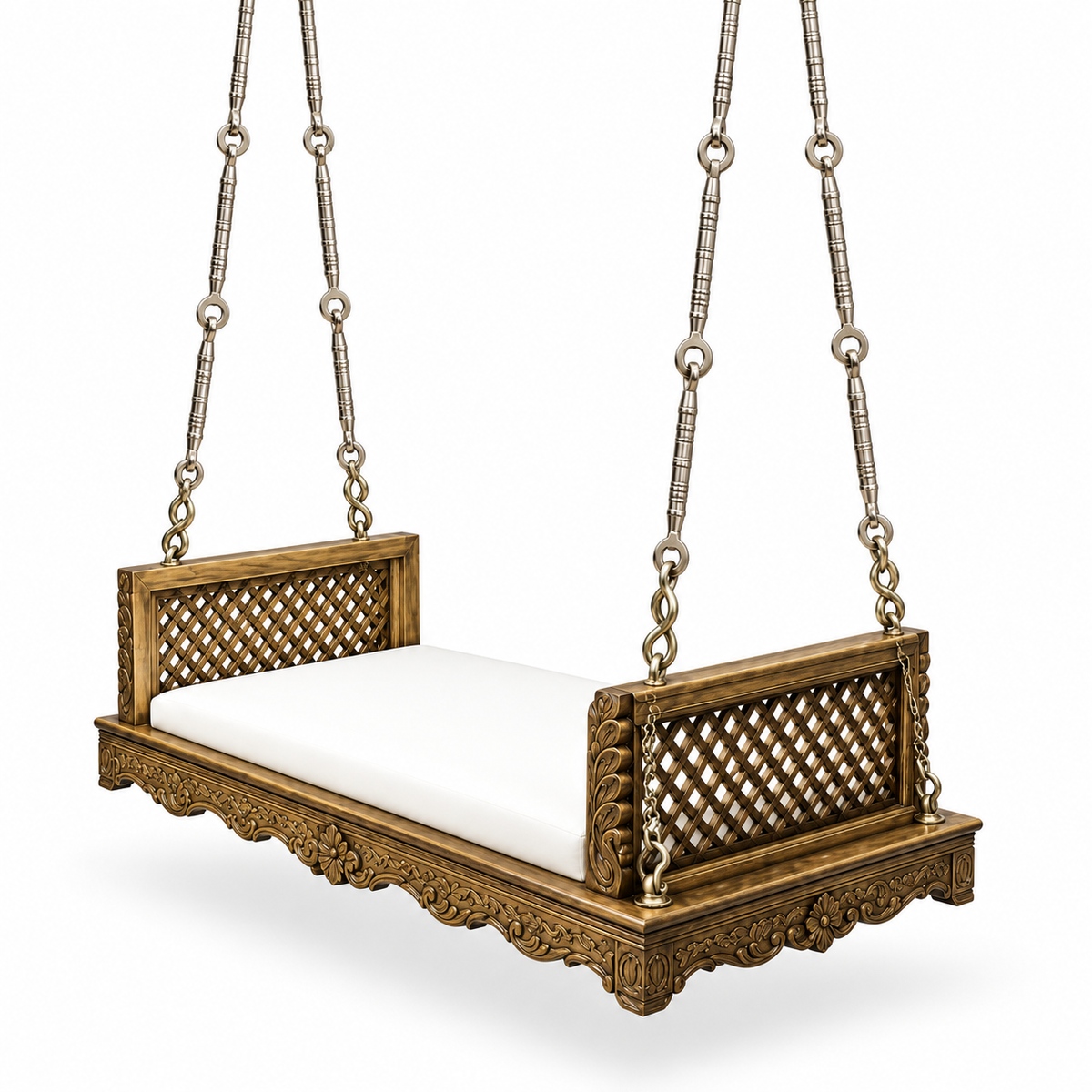 SD02 Ceiling Jhoola – Golden Antique – SD01 style metal hanging