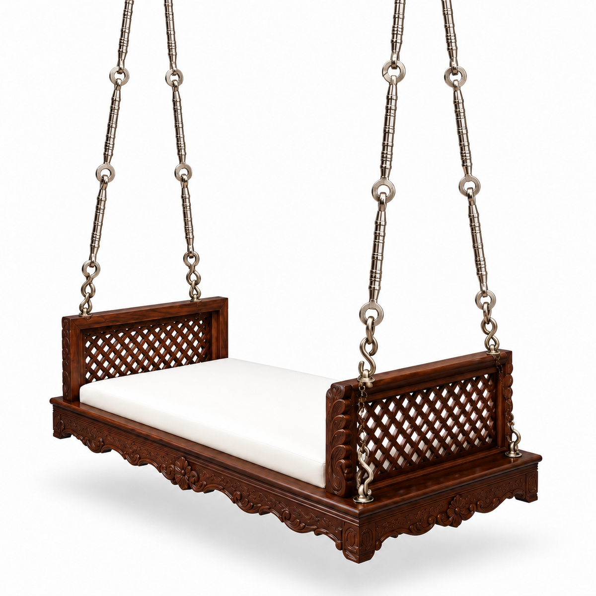 SD02 Ceiling Jhoola – Walnut – SD01 style metal hanging