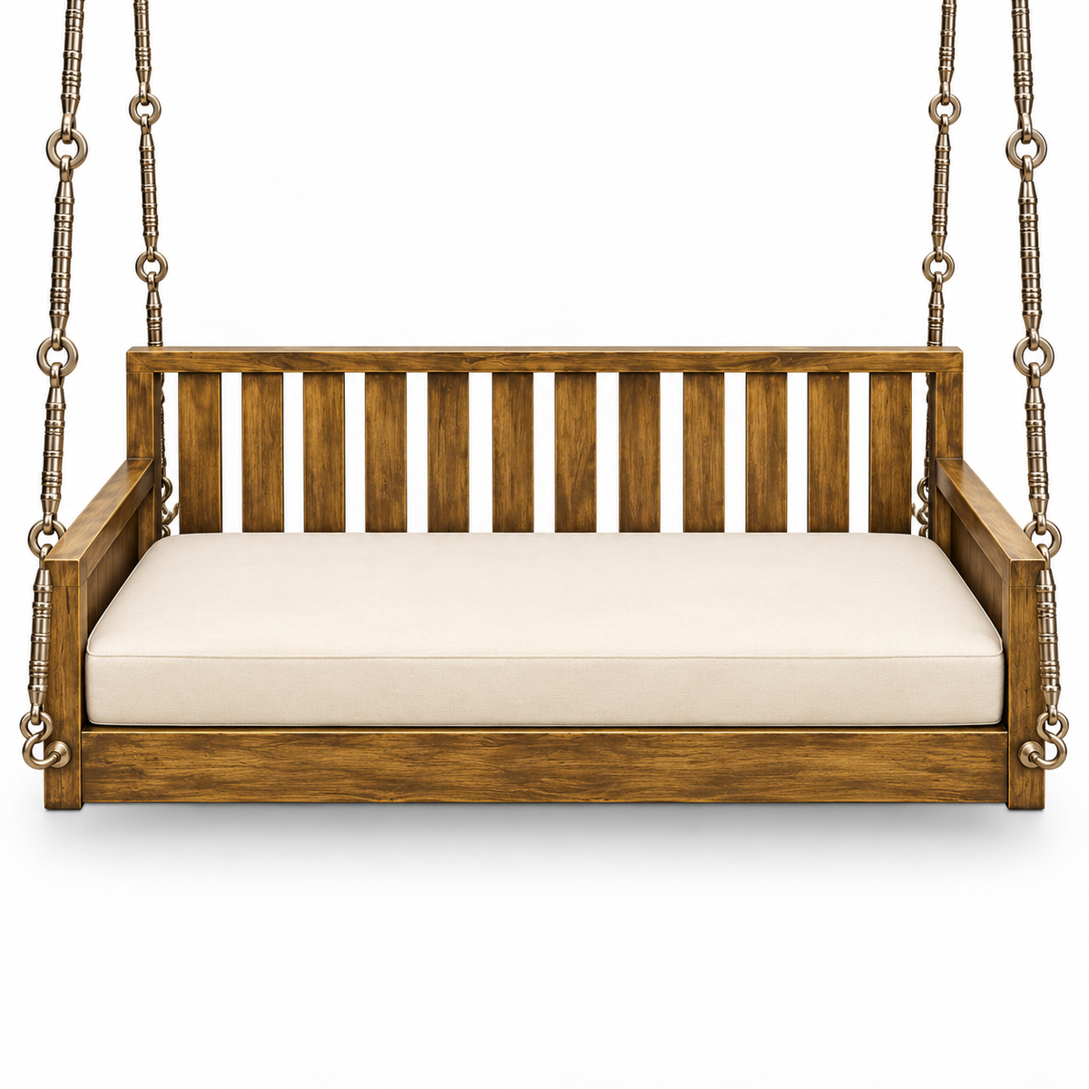 SD03 Ceiling Jhoola – Golden Antique – side hanging, seat cushion only
