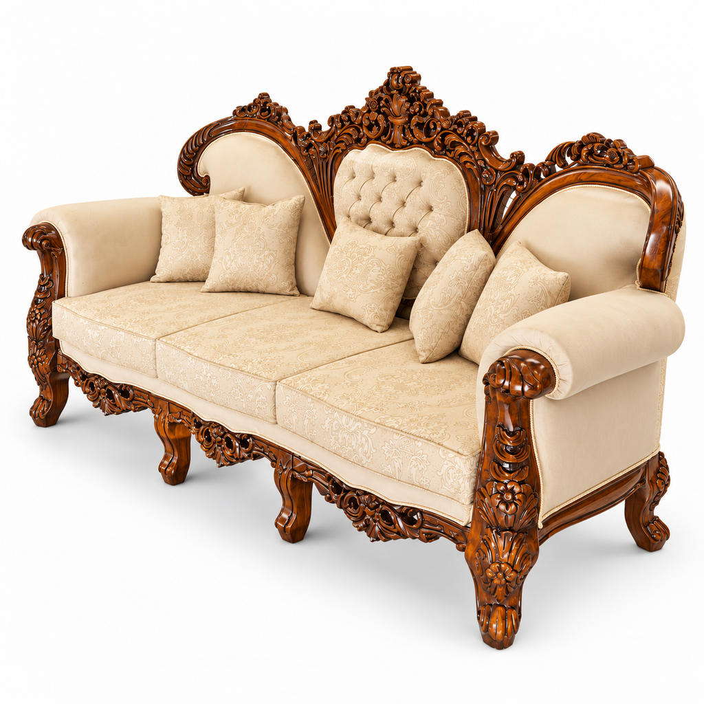 Shah Jahan Grandeur — Bleach Double Tone — 3 seater