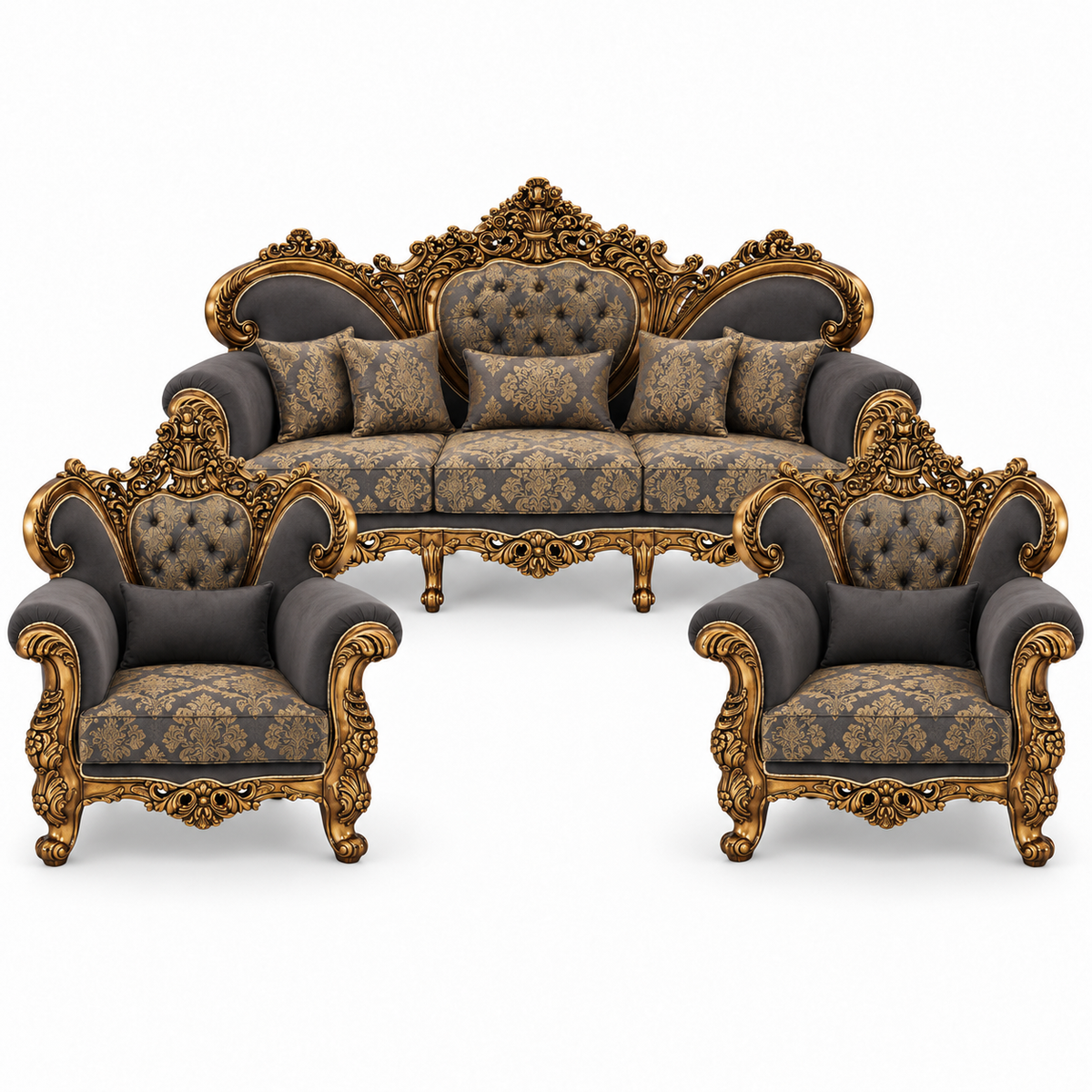 Shah Jahan Grandeur — Golden Antique — 3+1+1 bundle