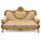 Shah Jahan Grandeur — original golden finish three-seater photograph
