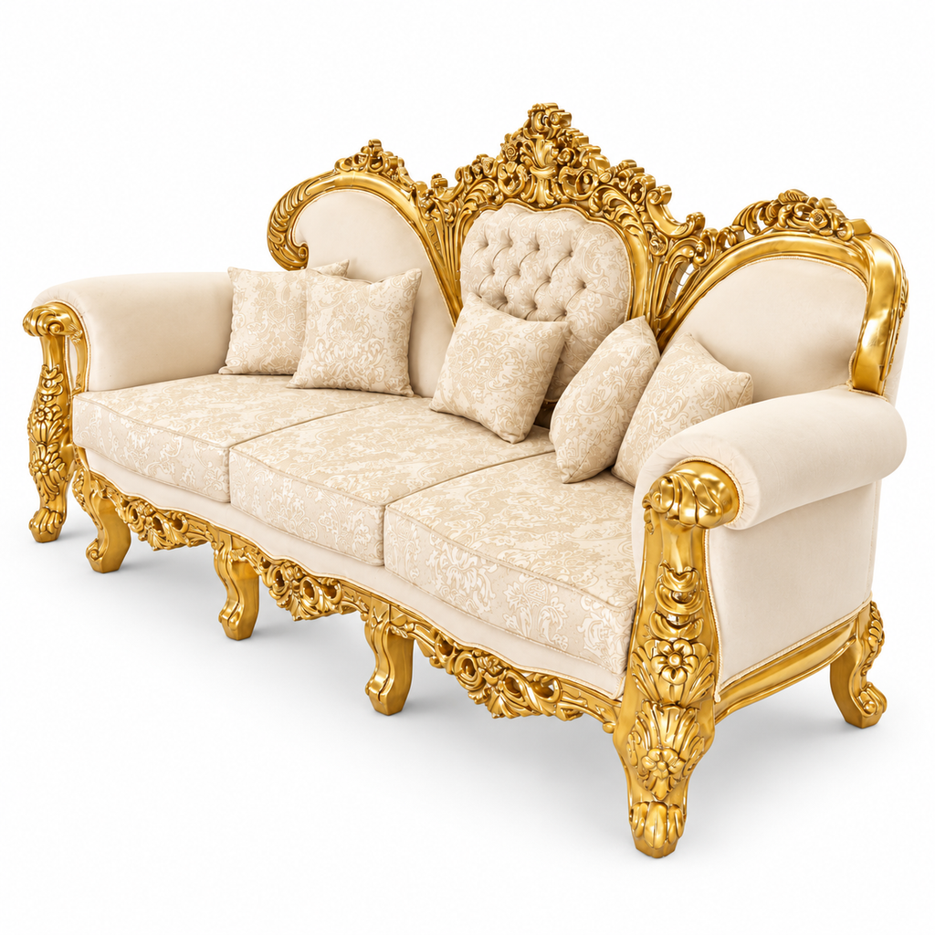 Shah Jahan Grandeur — Pure Gold — 3 seater