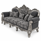 Shah Jahan Grandeur — Silver Antique — 3 seater