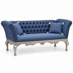 Sheraz 3 Seater — Silver polish with plain fabric