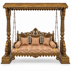SWANN 3 Seater Jhoola – Golden Antique – Front
