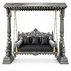 SWANN 3 Seater Jhoola – Silver Antique – Front