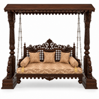 SWANN 3 Seater Jhoola – Walnut – Front