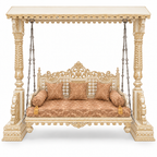 SWANN 3 Seater Jhoola – White Gold – Front