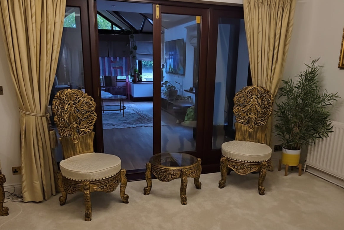 High Back Peerah Chair Set